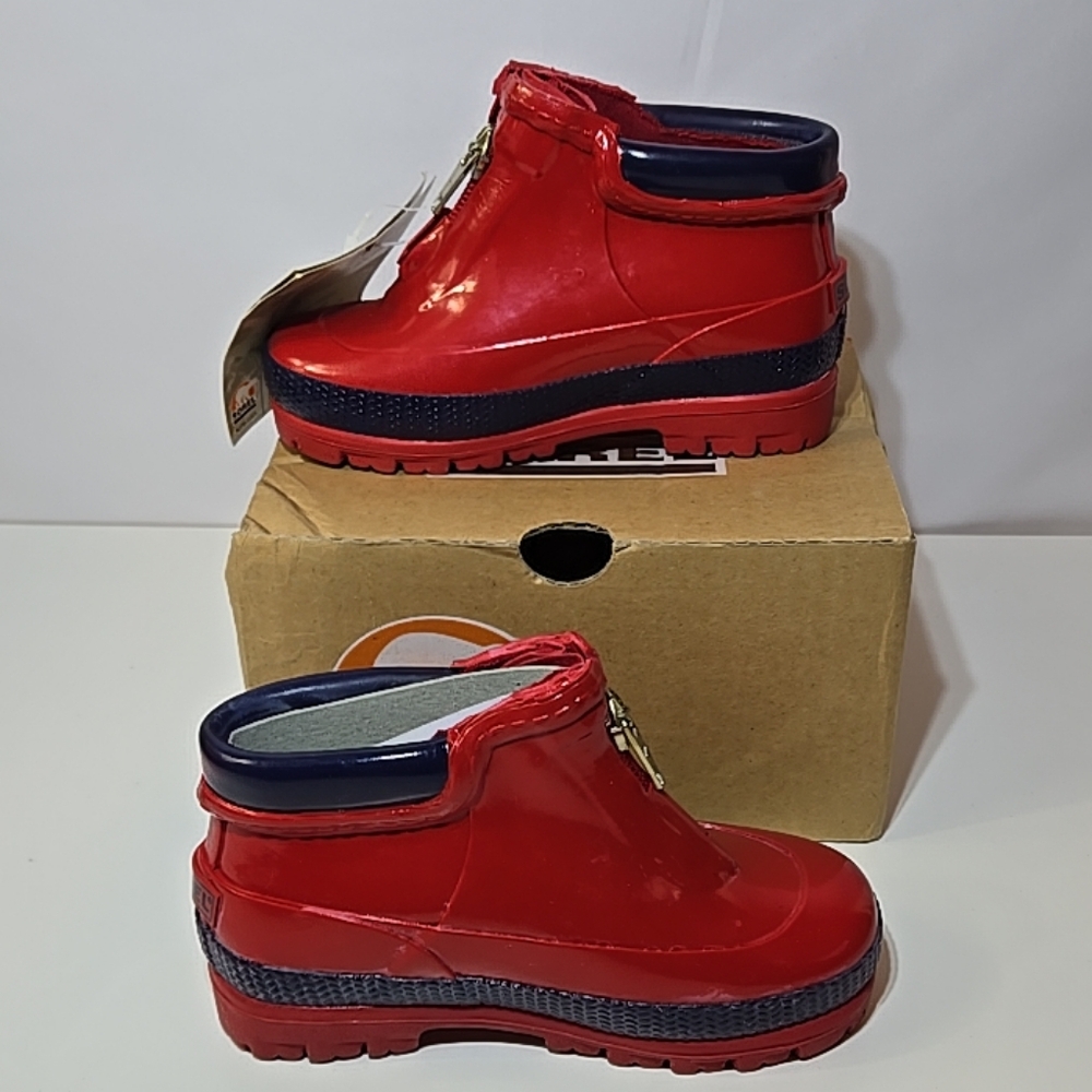 Sorel Kids Red and Navy Rain Boots